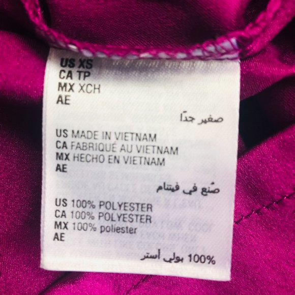 INTERNATIONAL CONCEPTS INC FUCHSIA SILK Look Y2K Throwback Shirt NWT; Women's XS - Picture 4 of 5